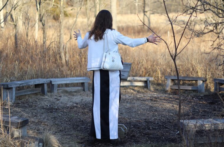 Photo striped skirt